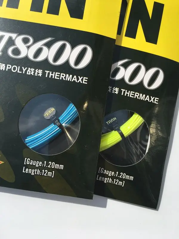 2 pieces 12M TAAN TT8600 1.20mm Tennis Strings Polyester 6-angle Hard Feeling Good Control