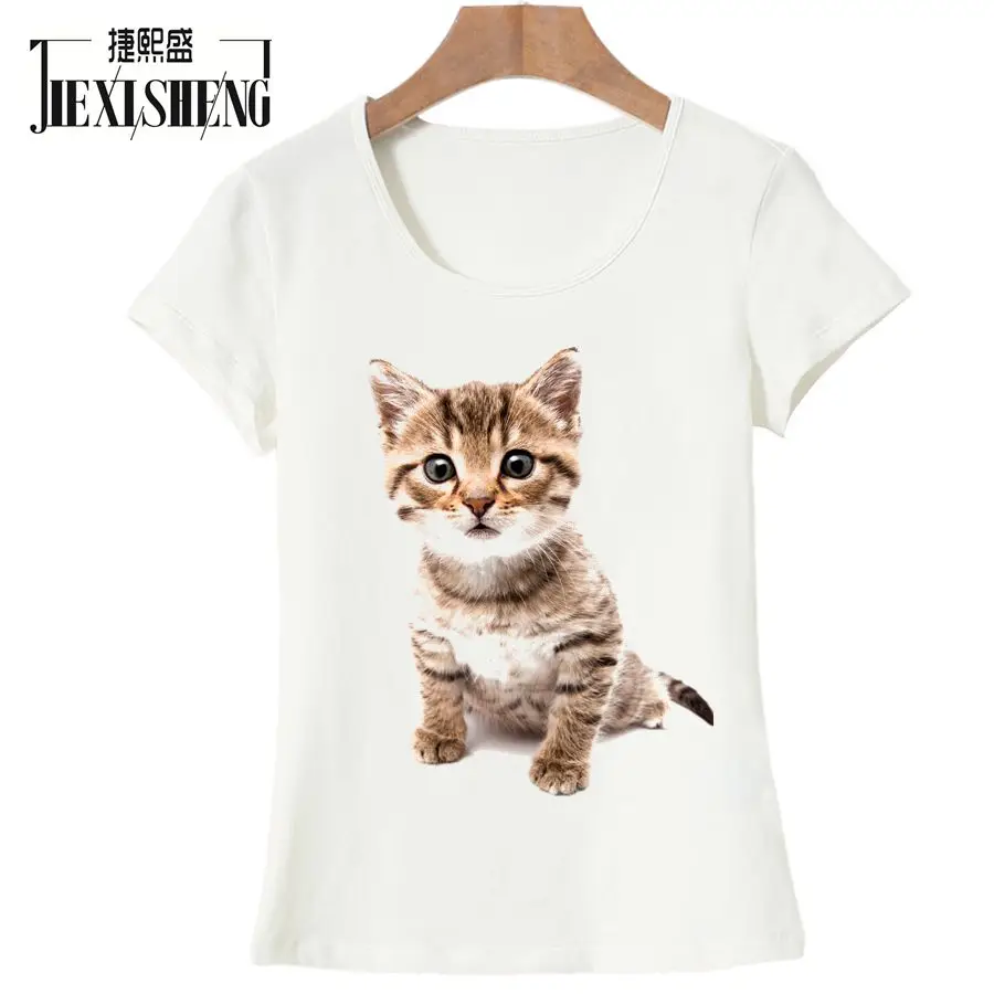3d Cat T-shirt For Short Sleeve Cute T Shirt Dabbing Hip-hop Pose T-shirt Harakuju Design Tops Tees
