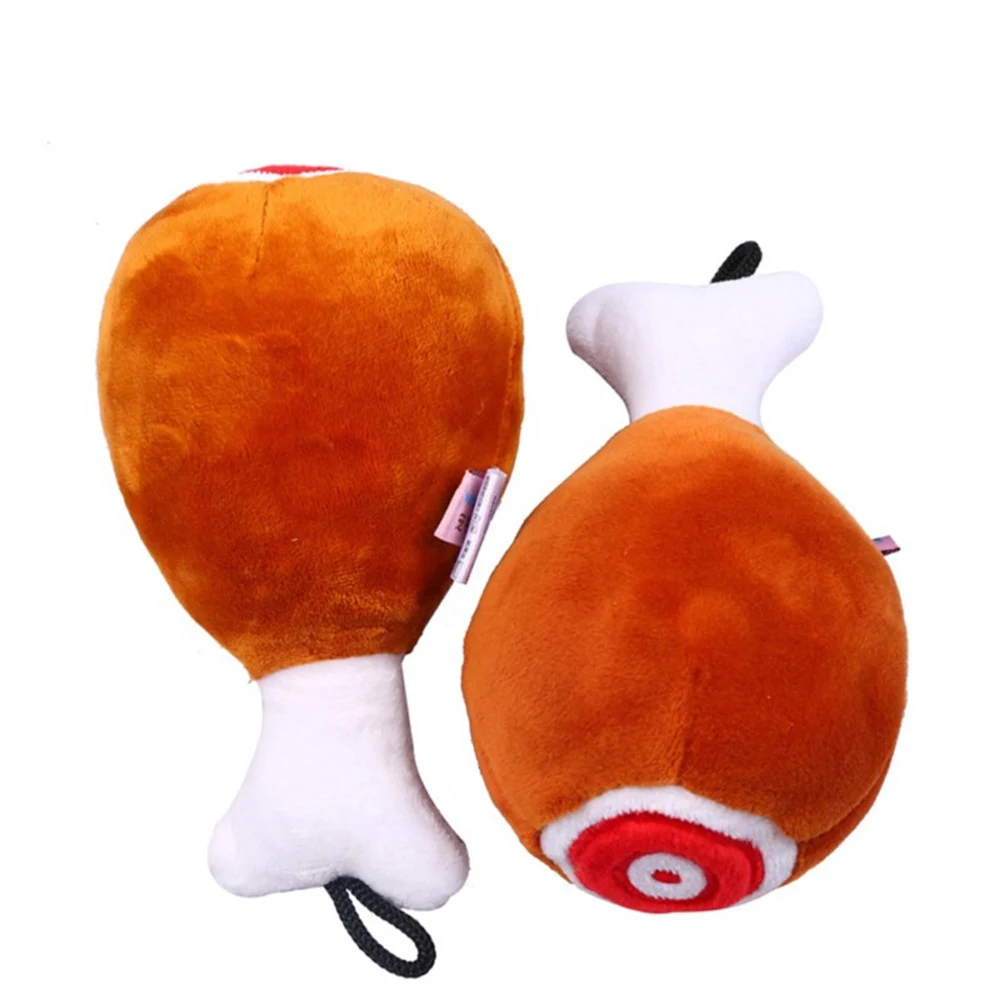 Pet Dog Toys Big Chicken Leg Plush Dogs Chew Squeaky Toy Pet Chihuahua