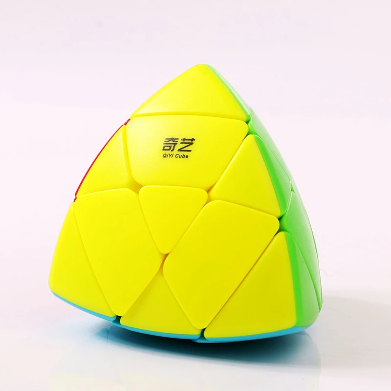 Qiyi Megaminxeds Stickerless Pyramid cube Professional Magic Speed Cube Puzzle Special Shape Mirror Cubo Magico Toy For Children