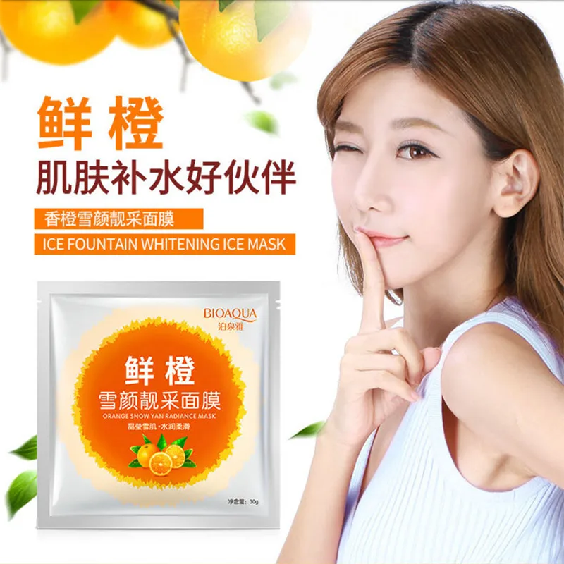 Bioaqua Orange Face Mask  Snow Mask Stick Spring and summer Moisturizing Oil control shrink pores to blackheads skin Wholesale