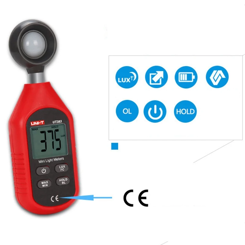 Uni T Ut383 Digital Luxmeter Light Meter Lux Fc Meter Luminometer Photometer 200 000 Lux Light Meter Lux Light Meterlight Lux Meter Aliexpress
