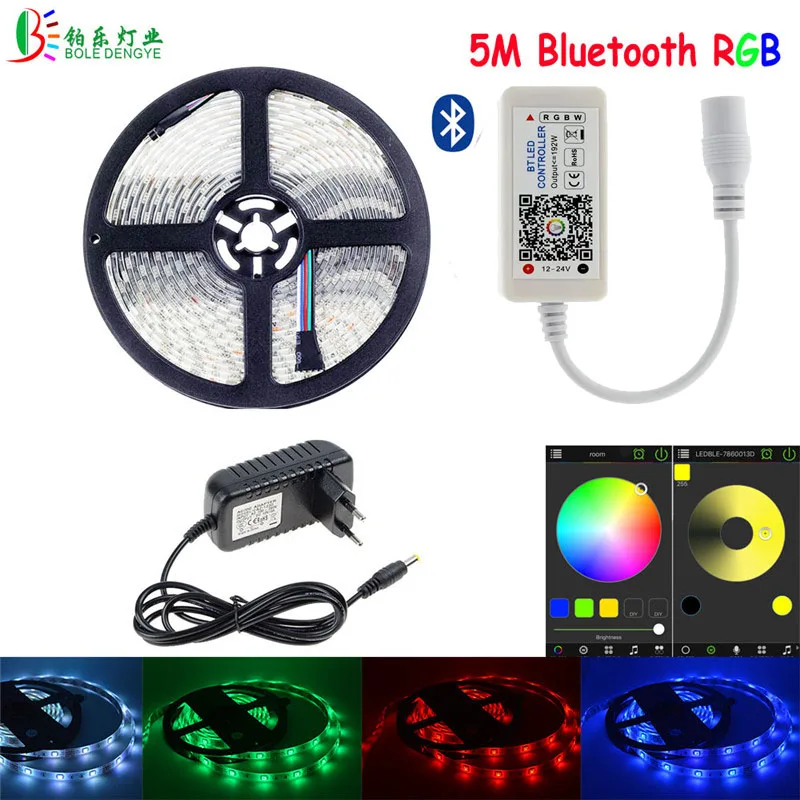 Power supply 12V 5m 10m 5050 RGB LED strip light 12V Bluetooth Controller