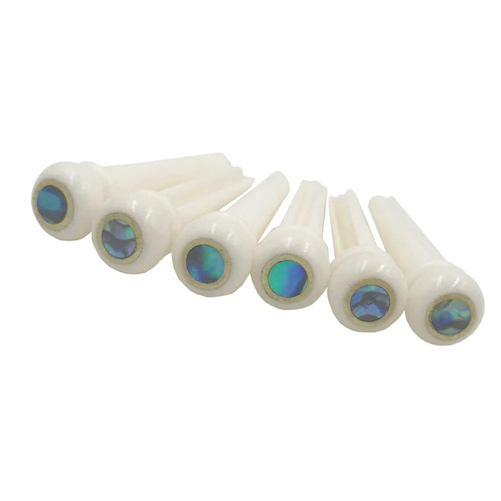 

Guitar Bone Bridge Pins with 5.3mm Position Abanlone Dot for Acoustic Guitar Parts Replacement