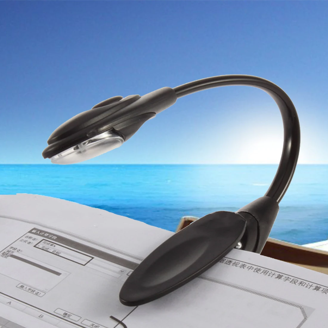 

Portable Travel Book Reading Light Mini LED Lamp Clip Booklight Led Table Battery Lamps Flexible