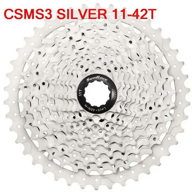 Sunrace 10 скоростная кассета CSMS3 CSMX3 11-40 т 42 46 T велосипедная кассета для Shimano SRAM маховик 11-40 11-42 11-46 10 s кассета ОК - Цвет: 11-42 Silver