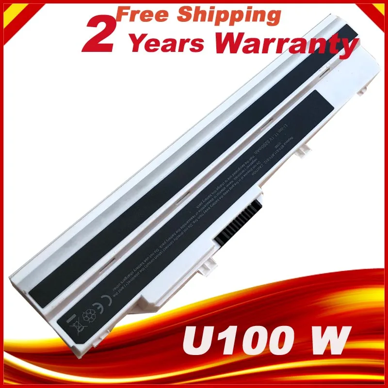 

White Battery For MSI BTY-S11 BTY-S12 Wind U100 L1300 L1350 L1350D U100X U100W U135DX U210 U270 U90X Wind12 U200 U210 U230