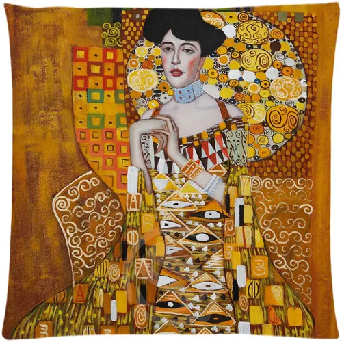 

Gustav Klimt The Kiss Custom Zippered Square Pillowcase 18x18inch Pillow Cover Case LU3-180