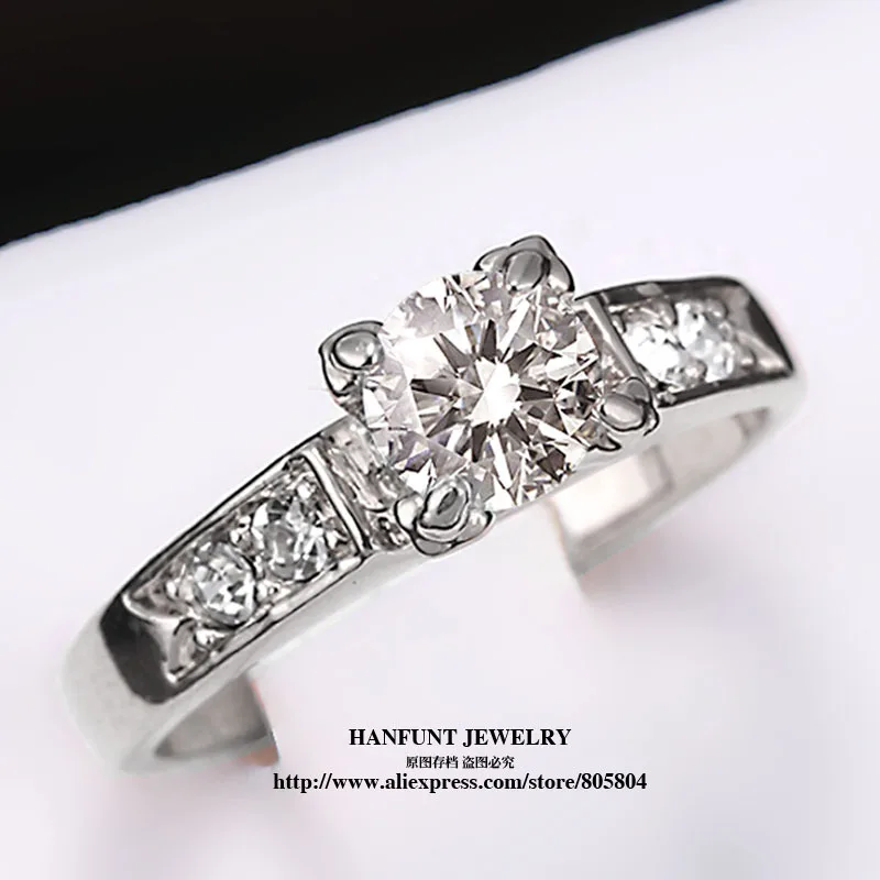 Austrian Crystal Wedding Rings for Women Sliver Color Engagement Ring For Lover Zirconia Fashion Rhinestone Jewelry R052 Xmas
