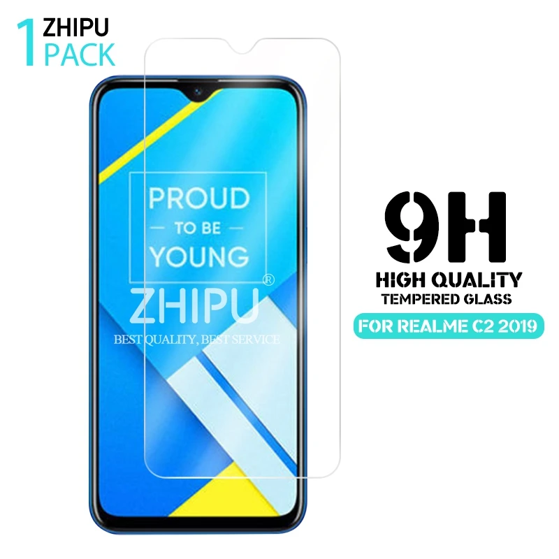 Закаленное стекло для OPPO REALME C2, Защитное стекло для экрана 2.5D 9 H, Премиум Закаленное стекло для REALME C2, защитная пленка