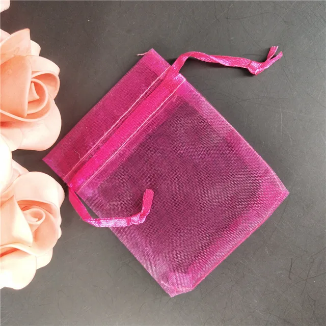 100Pcs 17x23CM Organza tulle fabric bags Jewelry Packaging bagsWedding