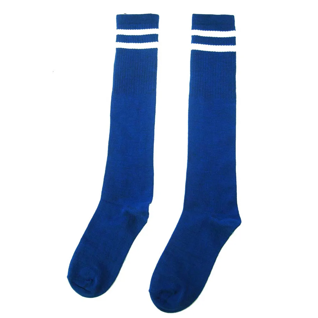 

Kids Sport Football Soccer Long Socks Over Knee High Sock (Blue)