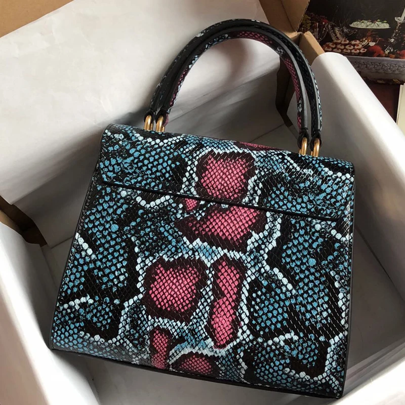 

Snake Skin Bags for Women High Quality Luxury Handbags Messenger Bag Big Tote Ladies Hand Bags Genuine Leather Bolsas