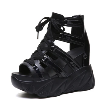 

Ho Heave Comforty Shoes Women Muffin Bottom Wedges Heels Summer Shoes Female Breathable Sandals Women Fashion Platform Sandals