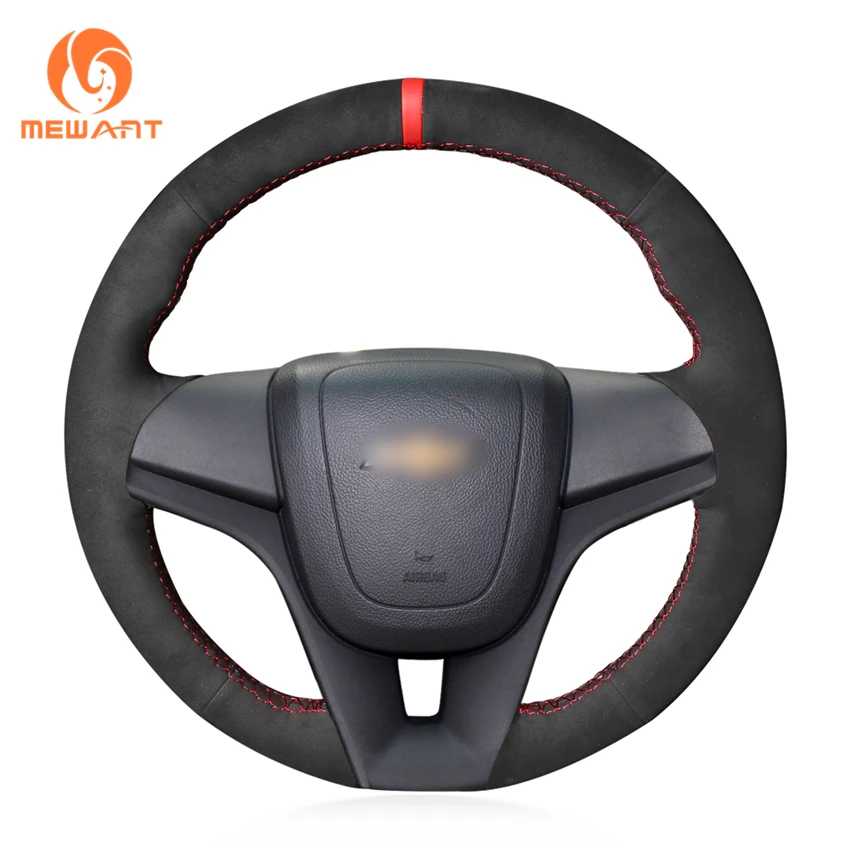 MEWANT удобный мягкий чехол на руль из черной замши для Chevrolet Cruze Aveo Orlando Holden Ravon R4 |