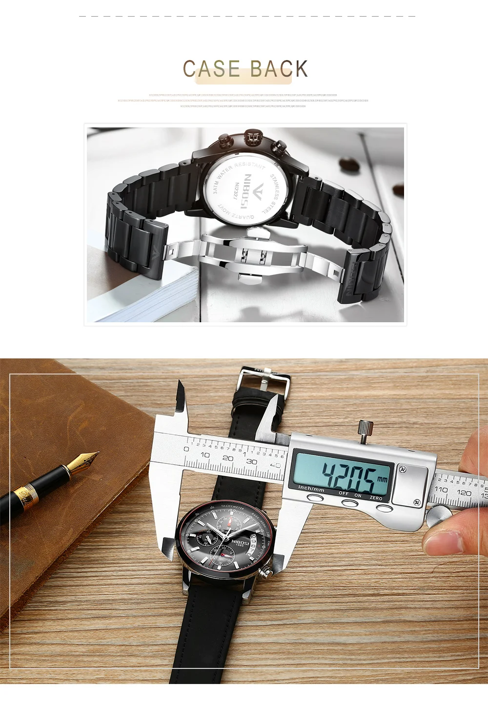 NIBOSI для мужчин часы Лидирующий бренд Роскошные спортивные часы сталь Дата водостойкие кварцевые часы для мужчин подарок бизнес часы Relogio