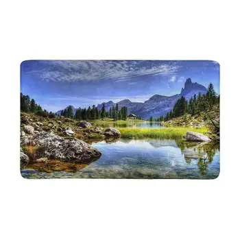 

Lake Against A Backdrop of Mountains Anti-slip Door Mat Home Decor Indoor Entrance Doormat Inches Entryway Mat Decor
