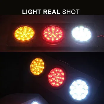 

1 pair 72 Led Truck Trailer Car Rear lights 3 Color IP67 Waterproof Tail Rear Stop Light Brake Signal Lights Indicator Light