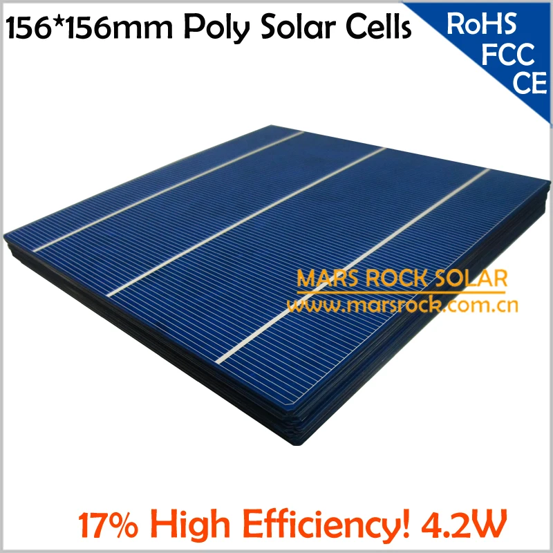 

200pcs 17.2% 4.2W High Efficiency 156mm Polycrystalline Solar Cell, 3 Busbar, Uniform Blue, UPS, DHL,FedEX, EMS Free Shipping