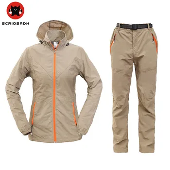 

Outdoor Men Women Breathable Quick-dry Sports Jacket Pants Unisex Windproof Uv protection Mountain Climbing Jacket Pants