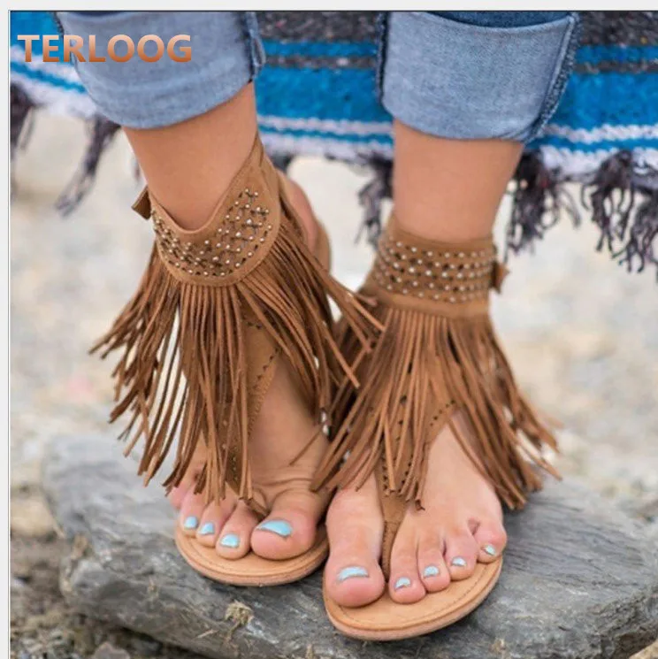 

2019 Flats Beach Sandals Women Sandals Ladies Slippers Bohemian sandals Female Flip Flops Summer Shoes Woman sandals femme mujer