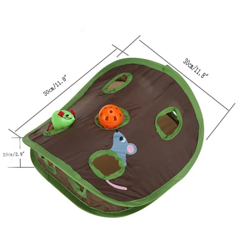Cute Pet Cat Interactive Hide Seek Game 9 Holes Tunnel Mouse Hunt Intelligence Toy Pet Hidden Hole Kitten Foldable Toys Cute Pet Cat Interactive Hide Seek Game 9 Holes Tunnel Mouse Hunt Intelligence Toy Pet Hidden Hole Kitten Foldable Toys