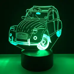 Тяжелых грузовиков 3D ночник автомобиль лампа Usb 7 цветов Изменение сенсорный выключатель светодиодный Спальня лампа вечерние Декор лампы