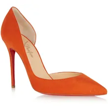Shofoo Frauen schuhe Spitz Rote Untere Hohe Absätze Pumpen Größe 4-15