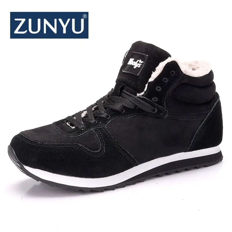 ZUNYU/новые ботинки унисекс для пары модные мужские зимние теплые рабочие с