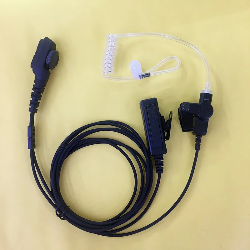 

Long Big PTT with transparent acoustic tube headphone for Hytera PD700/PD780PD780GM/PD788 PT580 PD980 etcwalkie talkie