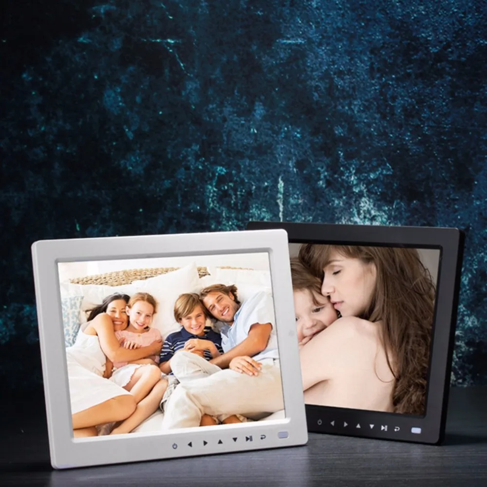 

10'' HD TFT LCD Digital Picture Photo Slideshow Album Frame Alarm Clock Music Video Player With Desktop Stand Bracket