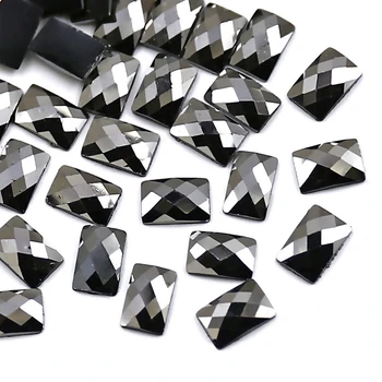 

600PCS/LOT 6x4mm Jet Hematite Rectangle Rhinestone,Nail Art Crystal Acrylic Non Hotfix Flatback glitters for DIY Jewelry Parts
