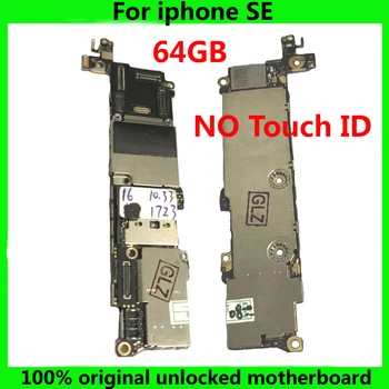 

64GB 100% original motherboard For iphone SE without touch ID unlocked mainboard for iphone 5SE with chips with IOS system