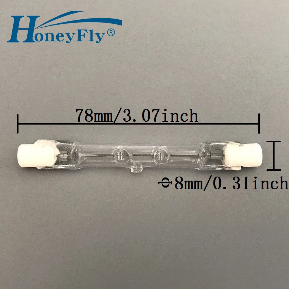 HoneyFly 5pcs J78 lampadine alogene lampada energia C J78 220V 80W 120W R7S  filamento a doppia estremità luce di inondazione tubo al quarzo - AliExpress