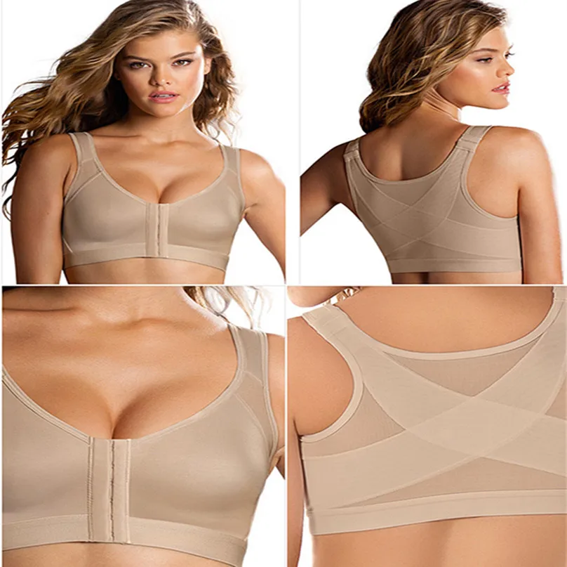 Goedkoop Professionele Vrouwen Mode Fitness Beha Schokbestendig Ontwerp Terug X BRA Houding Juiste Workout Bras ActiveWirefree Zwarte Huidskleur