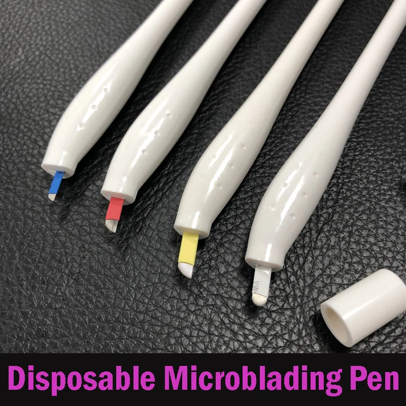 

50pcs Disposable Manual Eyebrow Microblading Pen With 12/14/18U Needles Blade Manual Microblade Needle Tools