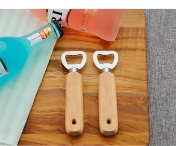 

100 pcs/lot Personalized Wood Beer Bottle Opener Wooden bottle openers For Wedding Party Gift