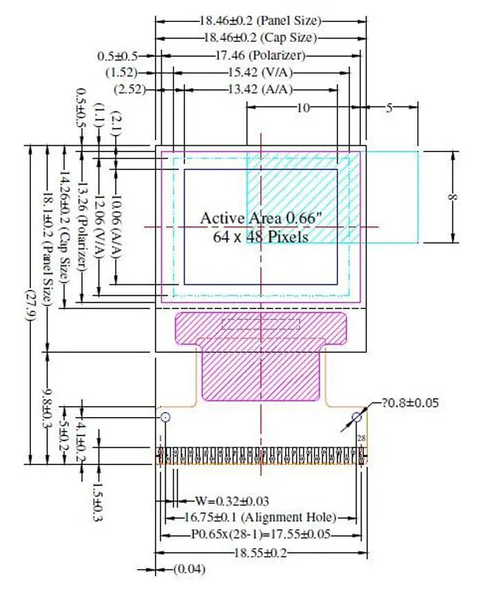 Белый 0,66 дюйм oled Дисплей модуль 64x48 0,66 "ЖК-дисплей Экран SSD1306 для Arduino AVR STM32 ЖК-дисплей модуль