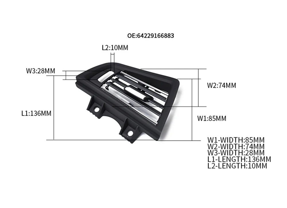 Передняя консоль Grill Dash AC вентиляционное отверстие Замена для BMW 5 серии 520 523 528 530 F10 F11 F18 64229166885 Вт/Инструменты для установки