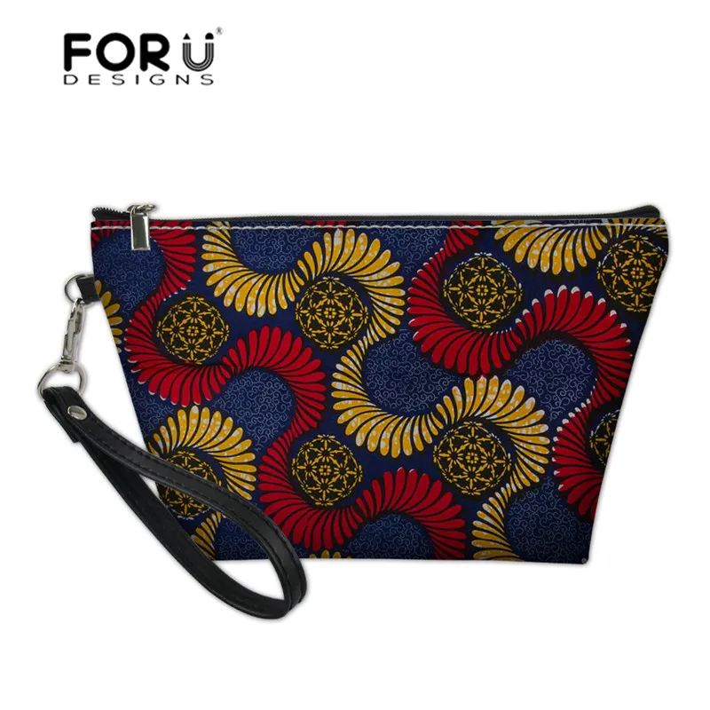 FORUDESIGNS Women&#39;s Toiletry Bag Vintage African Traditional Printed Makeup Case Organizer for ...