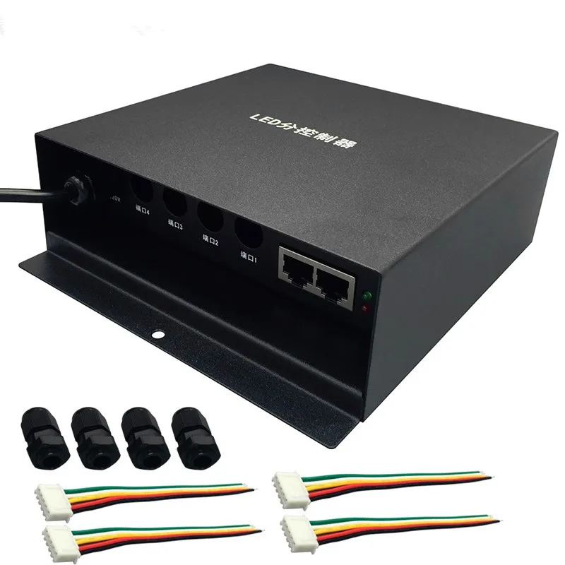 

H801RA;4 ports salve LED pixel controller;work withmaster controller or PC;TTL(SPI)signal output(LED Studio)