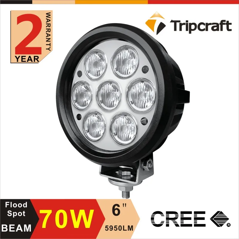 

High power led chips 70W LED work light Driving Light Offroad spot flood Beam12V/24V FOR Truck led car 70W LED LIGHT BAR SUV