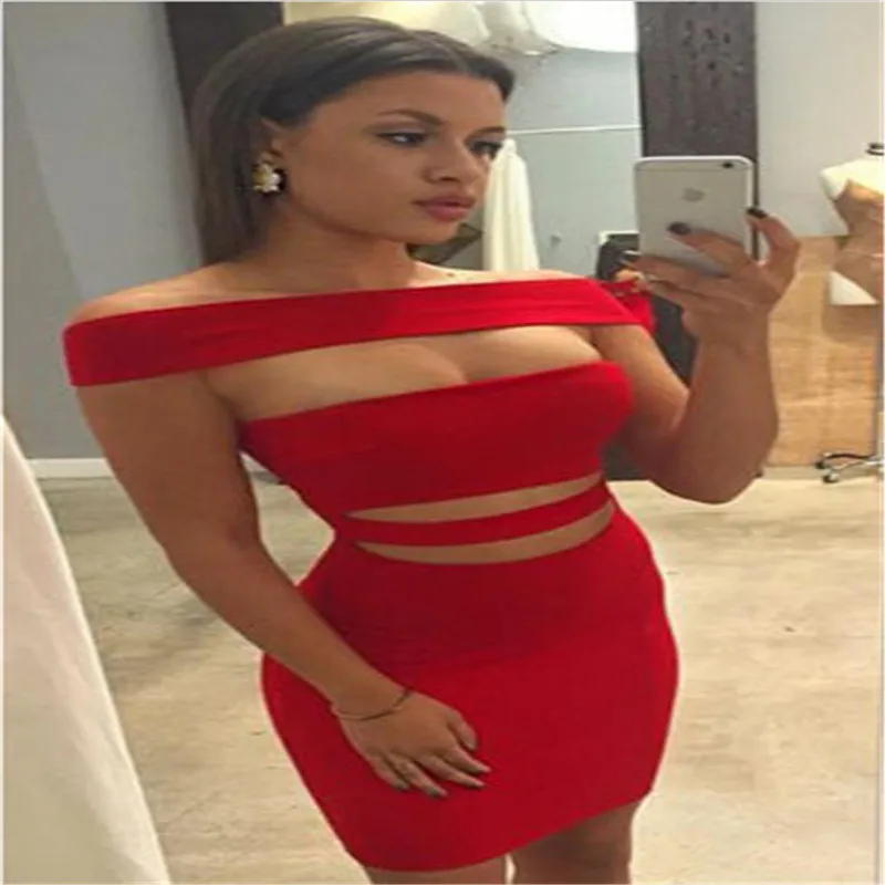 

Sexy Club Dress 2017 Vestidos Women Summer Sleeveless Slim Off Shoulder Dress Cross Mini Pencil Bandage Bodycon Party Dresses