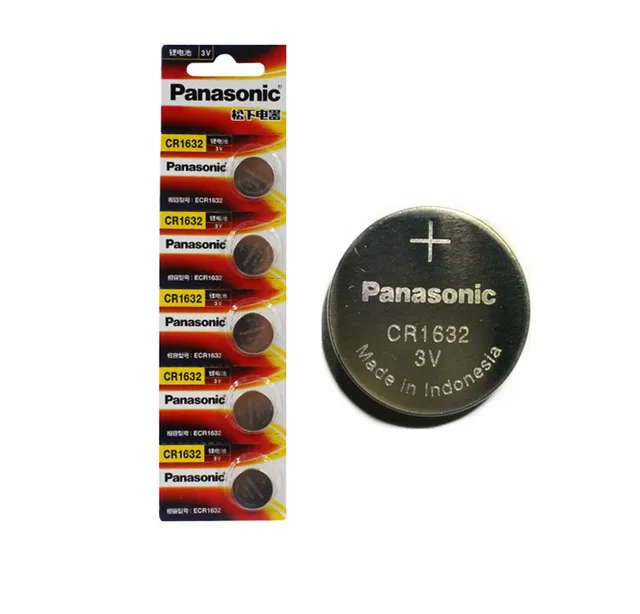 5Pcs PANASONIC CR1632 1632 DL1632 3V Lithium Batteries Cell Button Coin Batteryin Button Cell