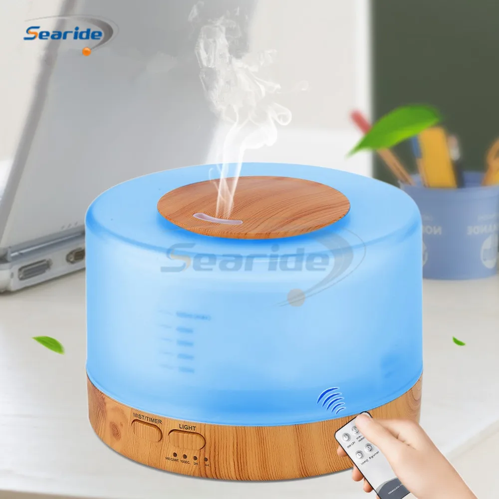 

Searide 500ML Air Humidifier Remote Control Ultrasonic Aroma Essential Oil Diffuser Cool Mist Maker EU AU UK US For Home Office