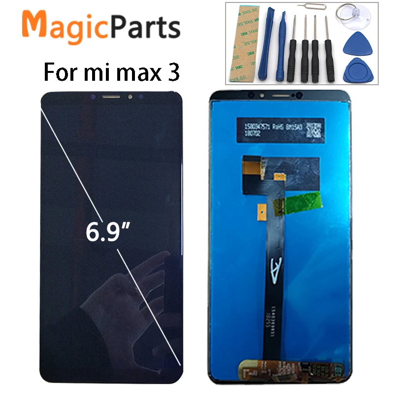 Pantalla De Repuesto Para Xiaomi Mi Max 3 - LCD 6,9 Pulgadas, Táctil, Color Negro (ensamblado)