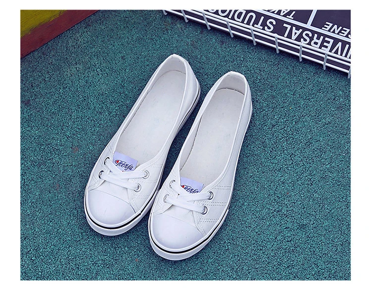 New Shallow flat women sneakers comfortable summer casual canvas shoes Breathable black Slip-on Vulcanize Shoes female NBT999 21