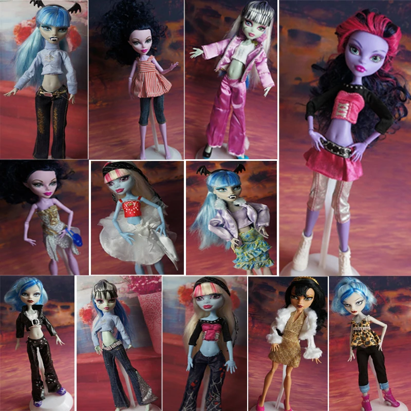 5 шт. Детский наряд для дня Рождения подарок Костюмы на каждый день, платье для кукла-монстр, аксессуары для куклы для Monster Inc Одежда для куклы