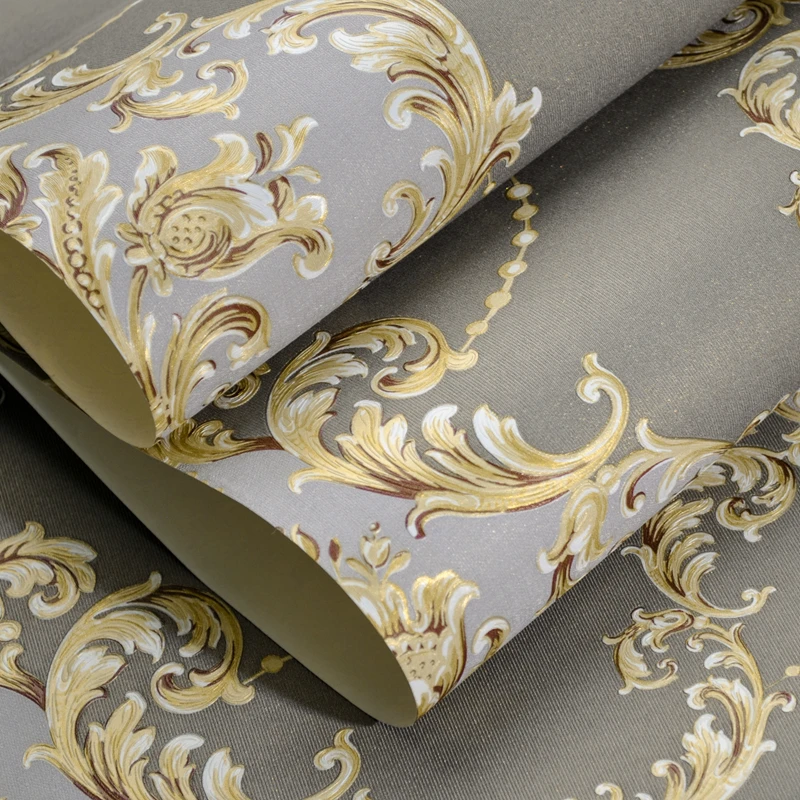 European Style Classic 3d Embossed Wallpaper Luxury Textured Damascus Vinyl Wall Paper Home Decor Bedroom Living Room Background