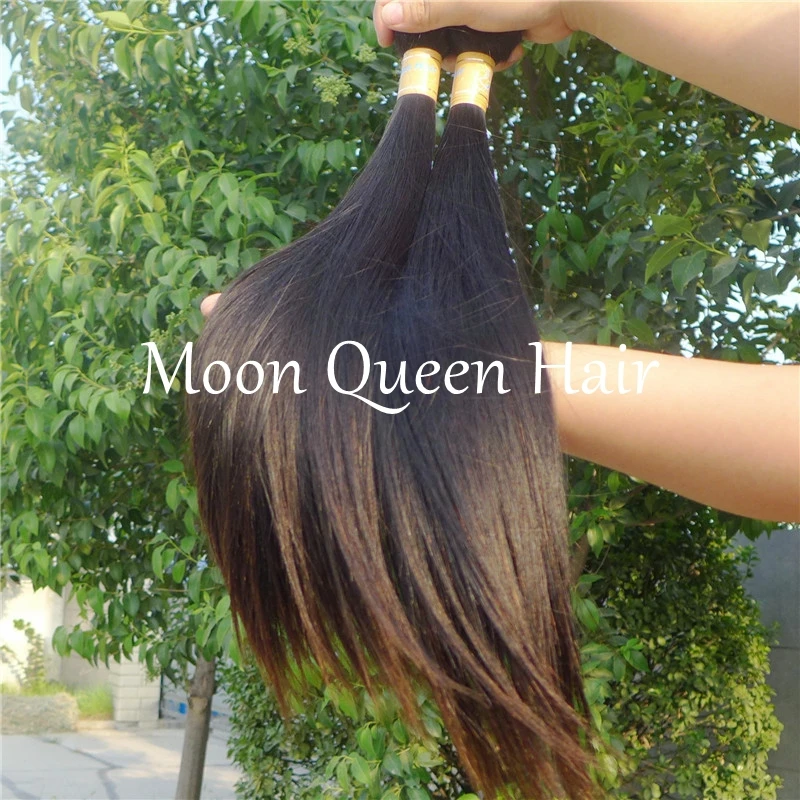 Virgin Straight Indian Hair Weave Natural Black Human Hair 2